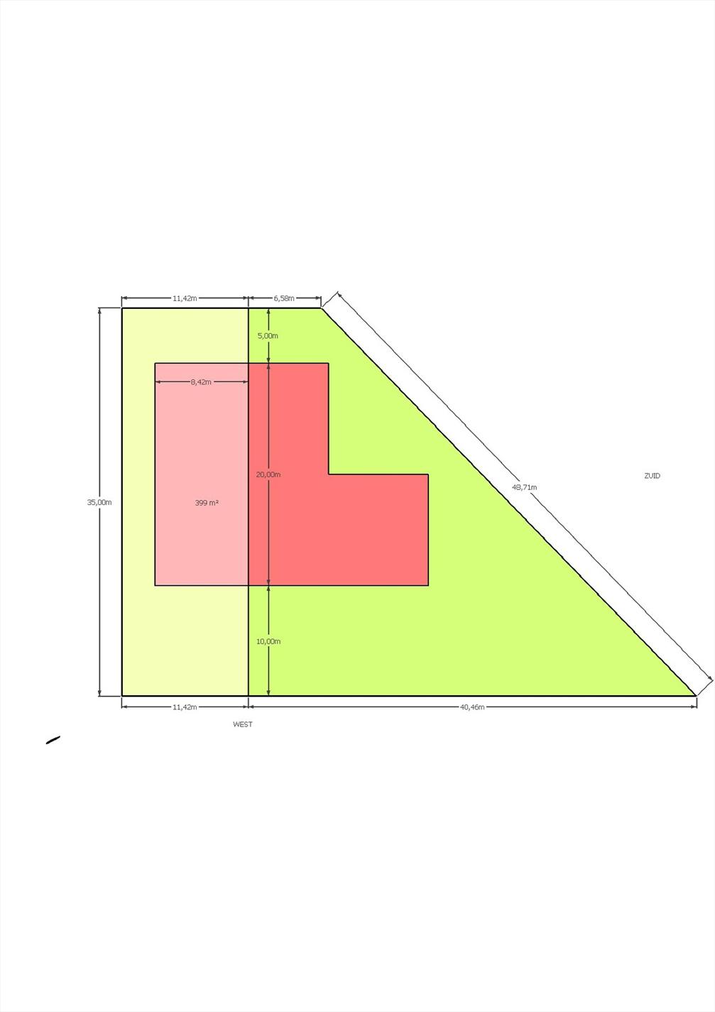 Westelijk georiënteerd lot bouwgrond 1.223m² in residentiële "bloemenwijk" te Maldegem 