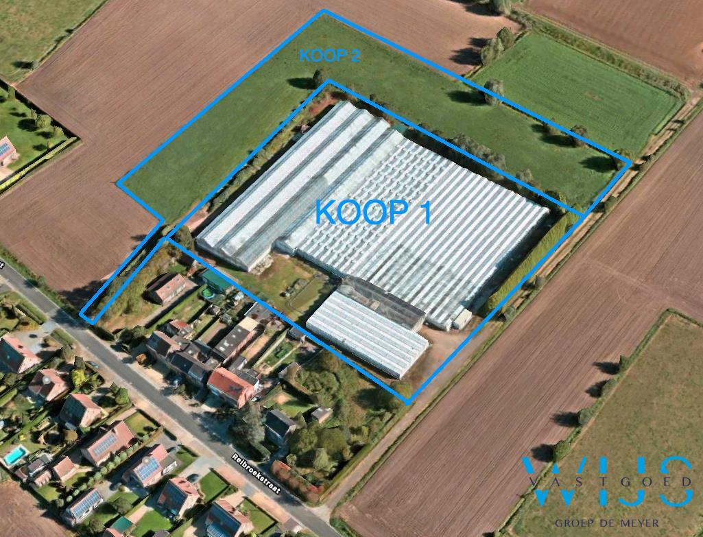 Landbouwgrond MET Serrecomplex te EVERGEM! 