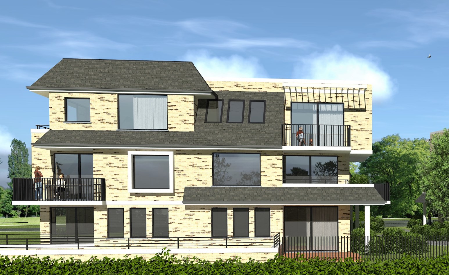 Nieuwbouwproject bestaande uit 22 appartementen in De Haan, Vosseslag 