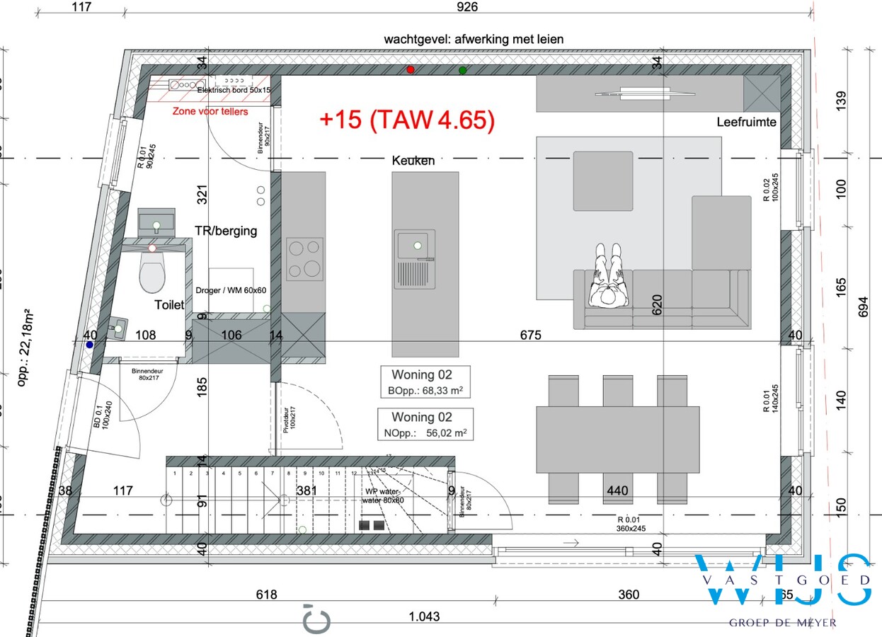 Moderne gezinswoning met 4 slaapkamers en tuin 
