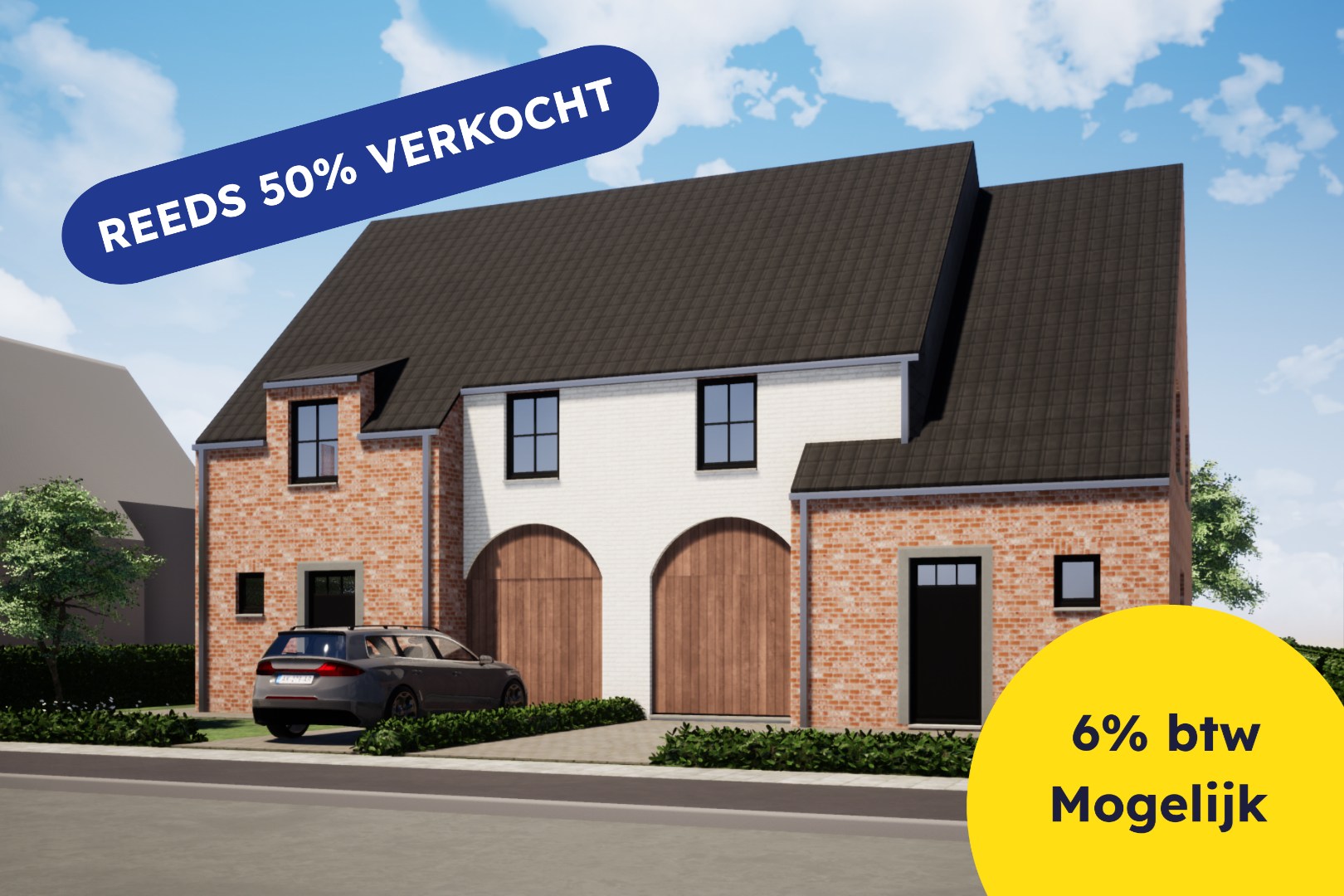 Ruime halfopen nieuwbouwwoningen nabij centrum Koekelare! 