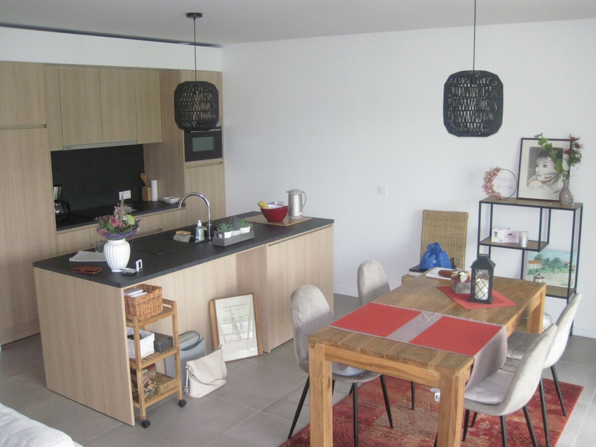 1 slp gelijkvloers appartement met tuin. 