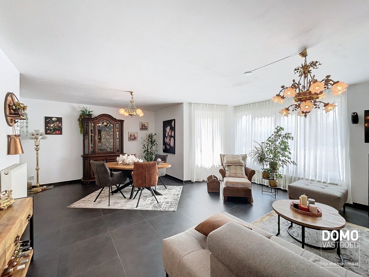 Gelijkvloers appartement met tuin en ondergrondse garage te Kermt - energielabel B -121m² bewoonbare oppervlakte 