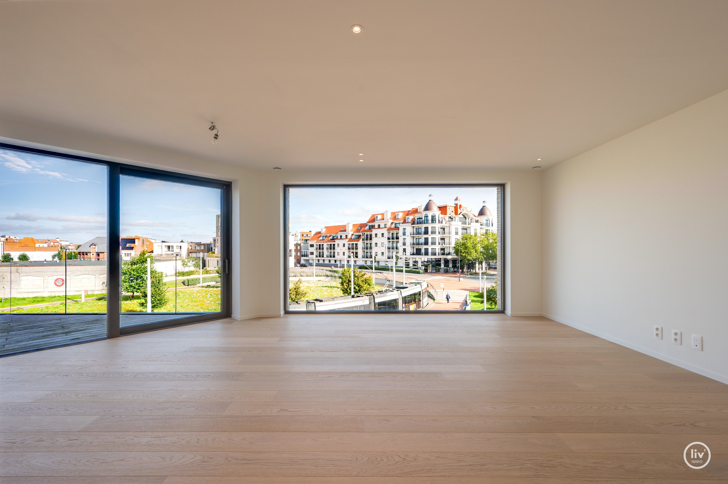 Nouvel appartement avec vue dégagée au centre de Knokke. 