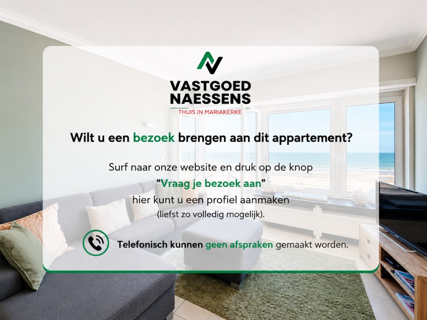 GEMEUBELD 1 SLPK APP MET ZICHT OP ZEE 