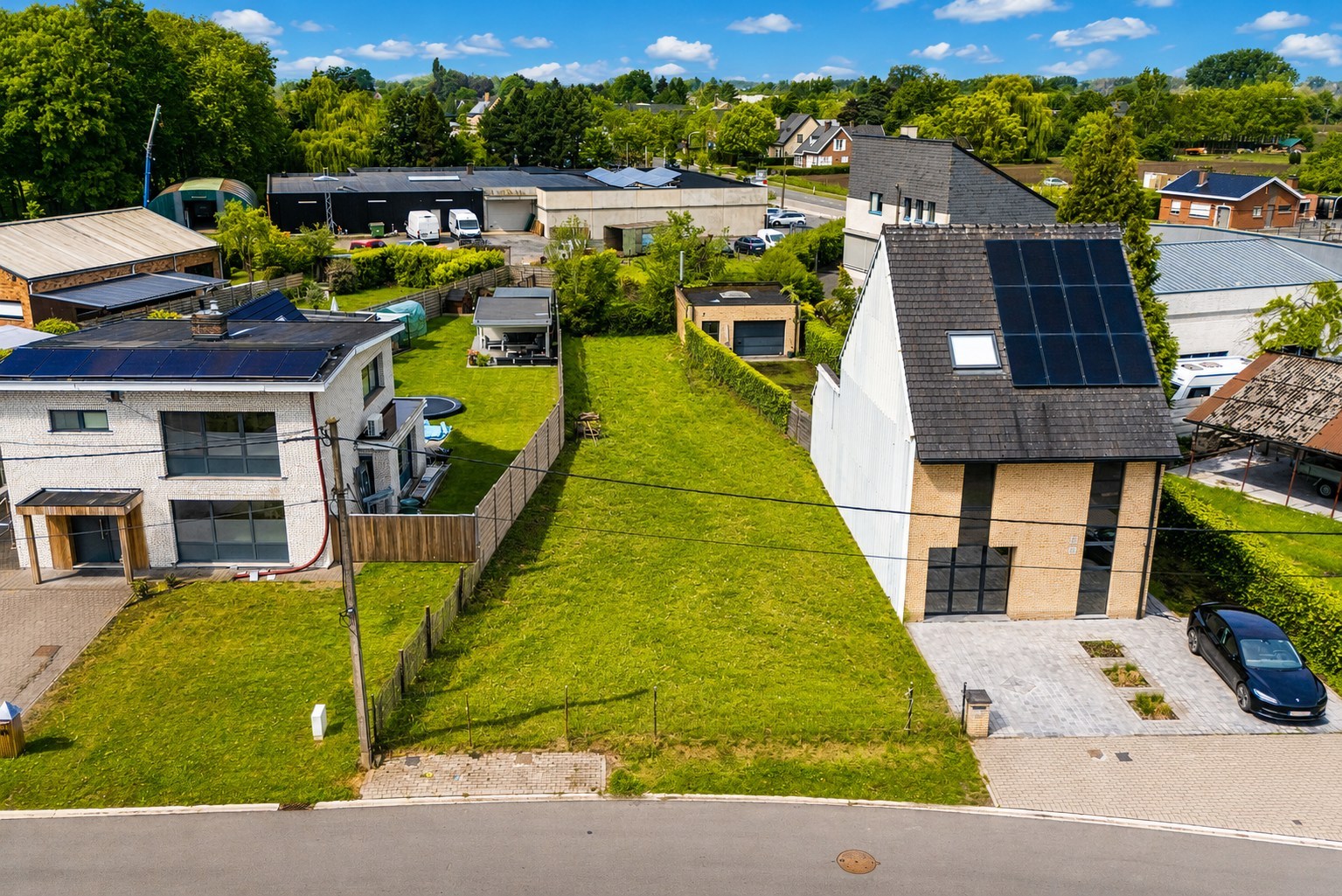 Bouwgrond 455 m² voor halfopen bebouwing op rustige ligging in Laarne 