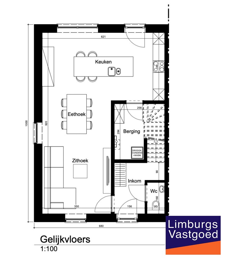 Nieuwbouwwoning, halfopen bebouwing, LOT 2, voor halfopen bebouwing, 4a 89ca, te Houthalen-Helchteren 