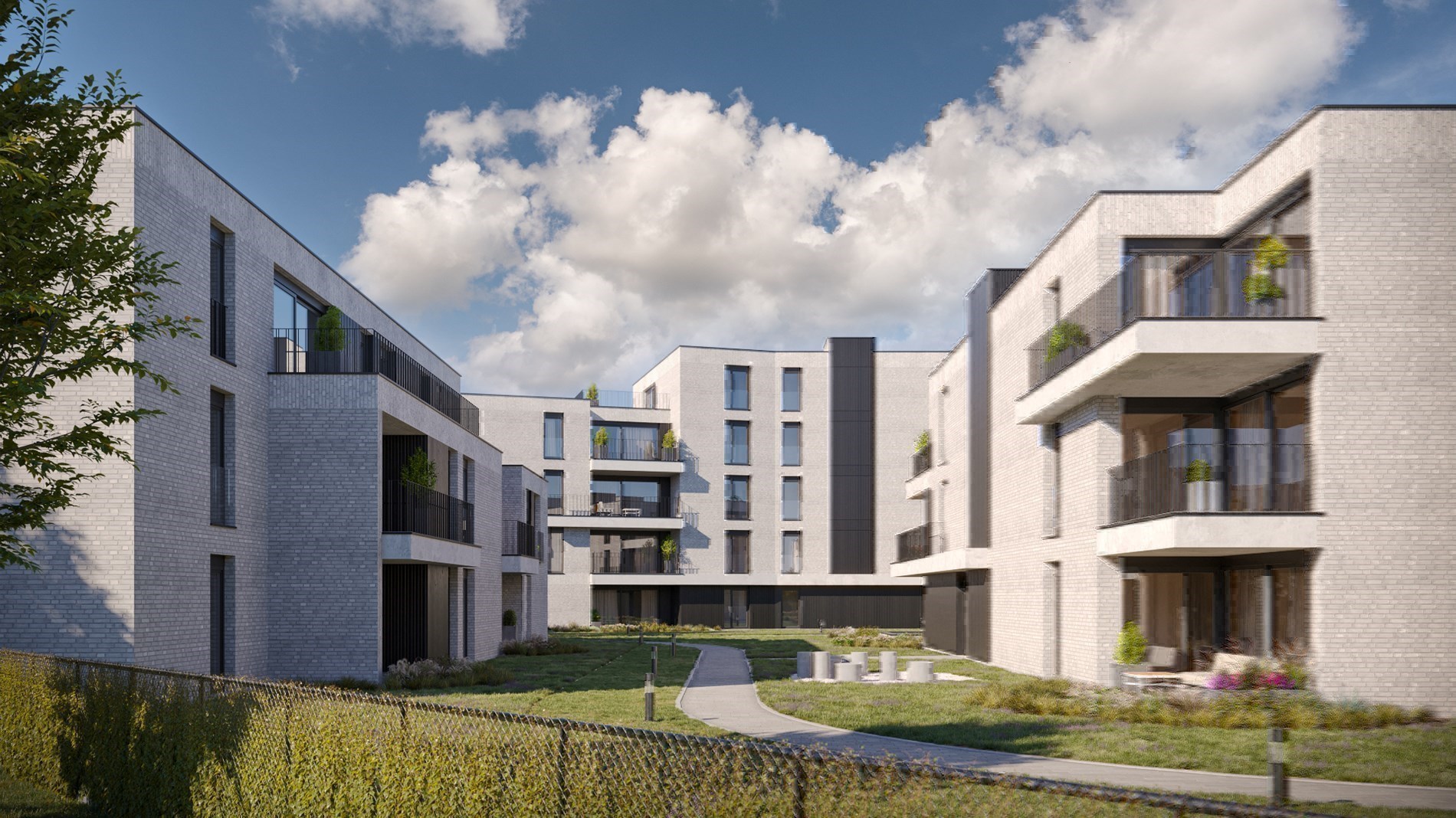 Gelijkvloers appartement van 98,40m² met twee slaapkamers 