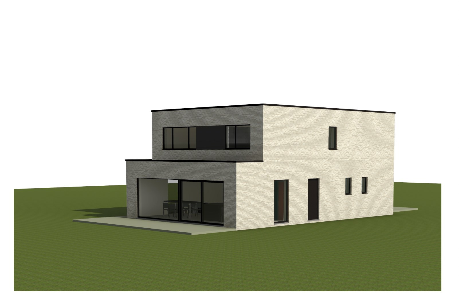 Ruime nieuwbouwwoning te Boutersem met zicht op het achterliggend groen 