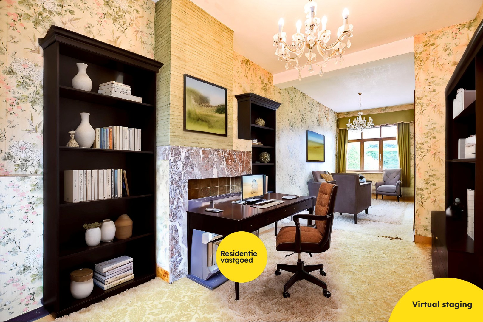 Zeer ruime te renoveren woning met statige gevel op 445 m² met zuid-west georiënteerde tuin. 