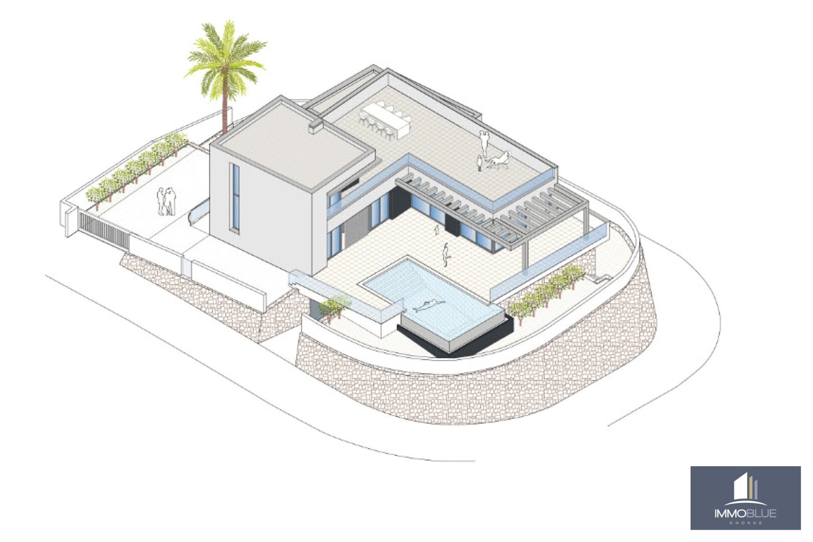 Villa nouvellement construite avec une orientation sud parfaite dans le cadre verdoyant de Moraira; 