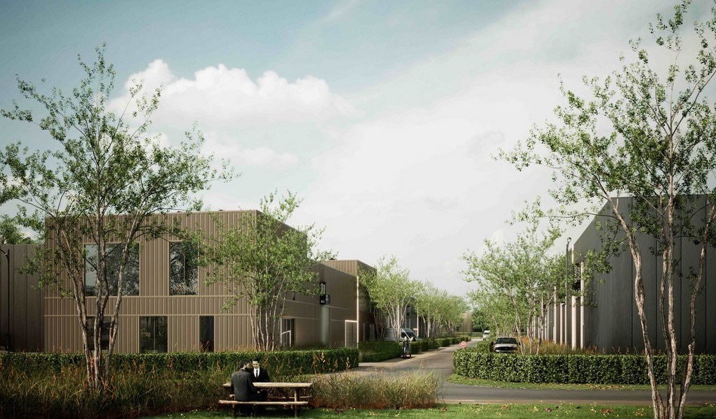 Nieuwbouw loodsen ter reservatie in project Heultje Westerlo