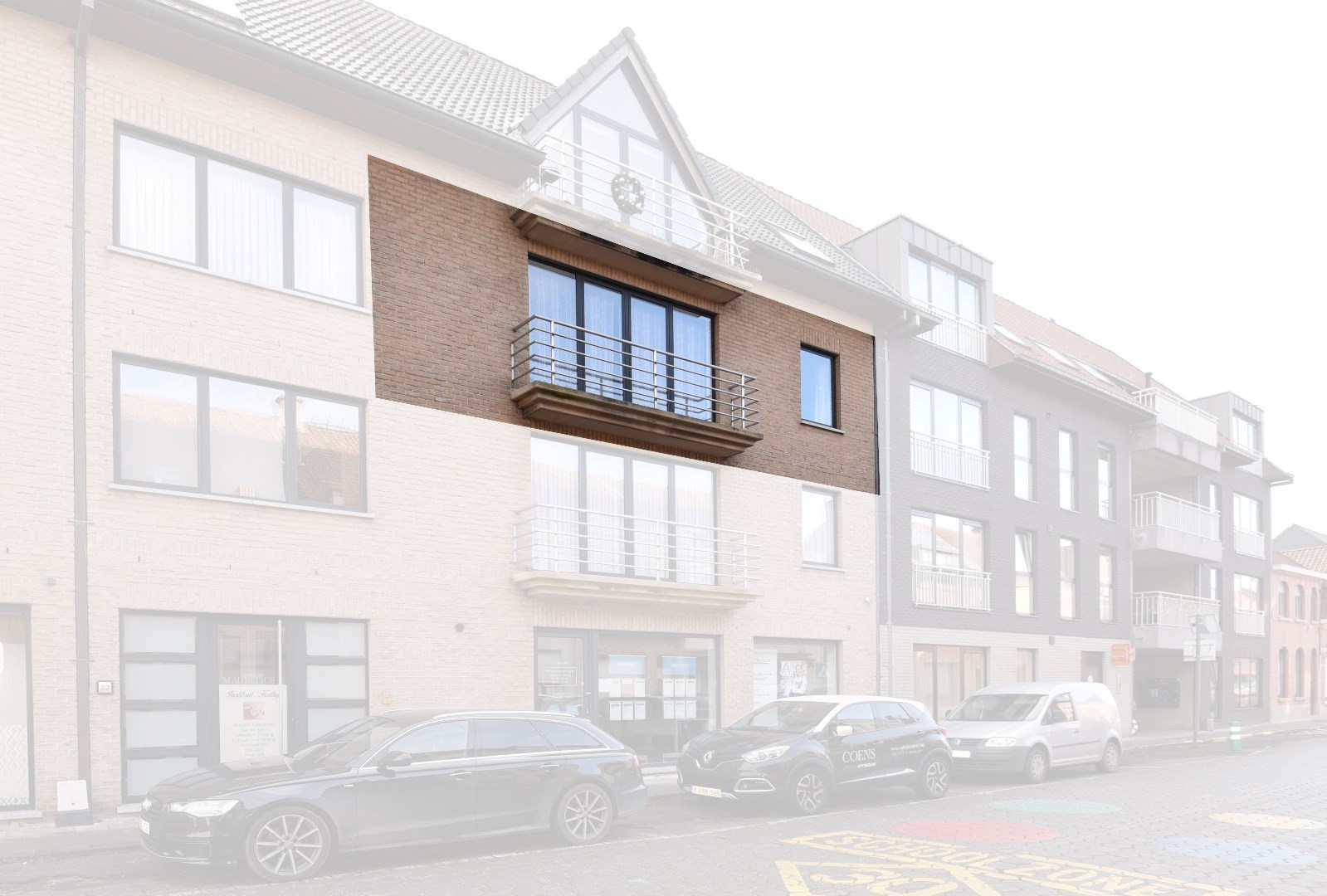 Ruim appartement met 2 slaapkamers in het centrum van Maldegem. 