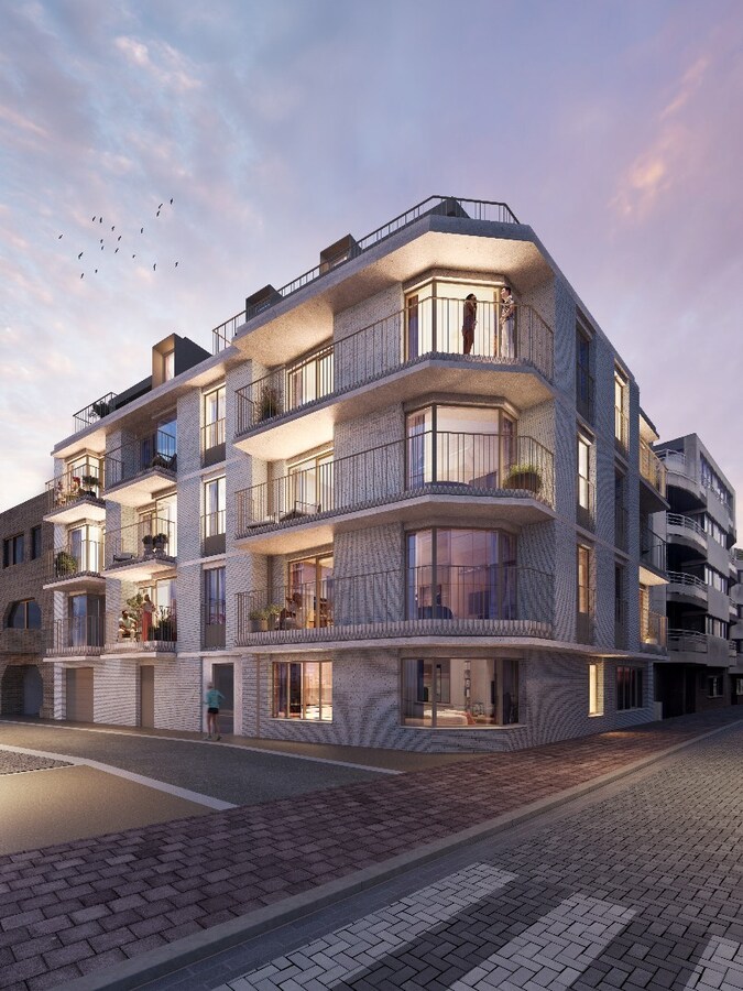 Modern éénslaapkamerappartement in nieuwbouwresidentie “Antoine” – centraal gelegen in Heist 