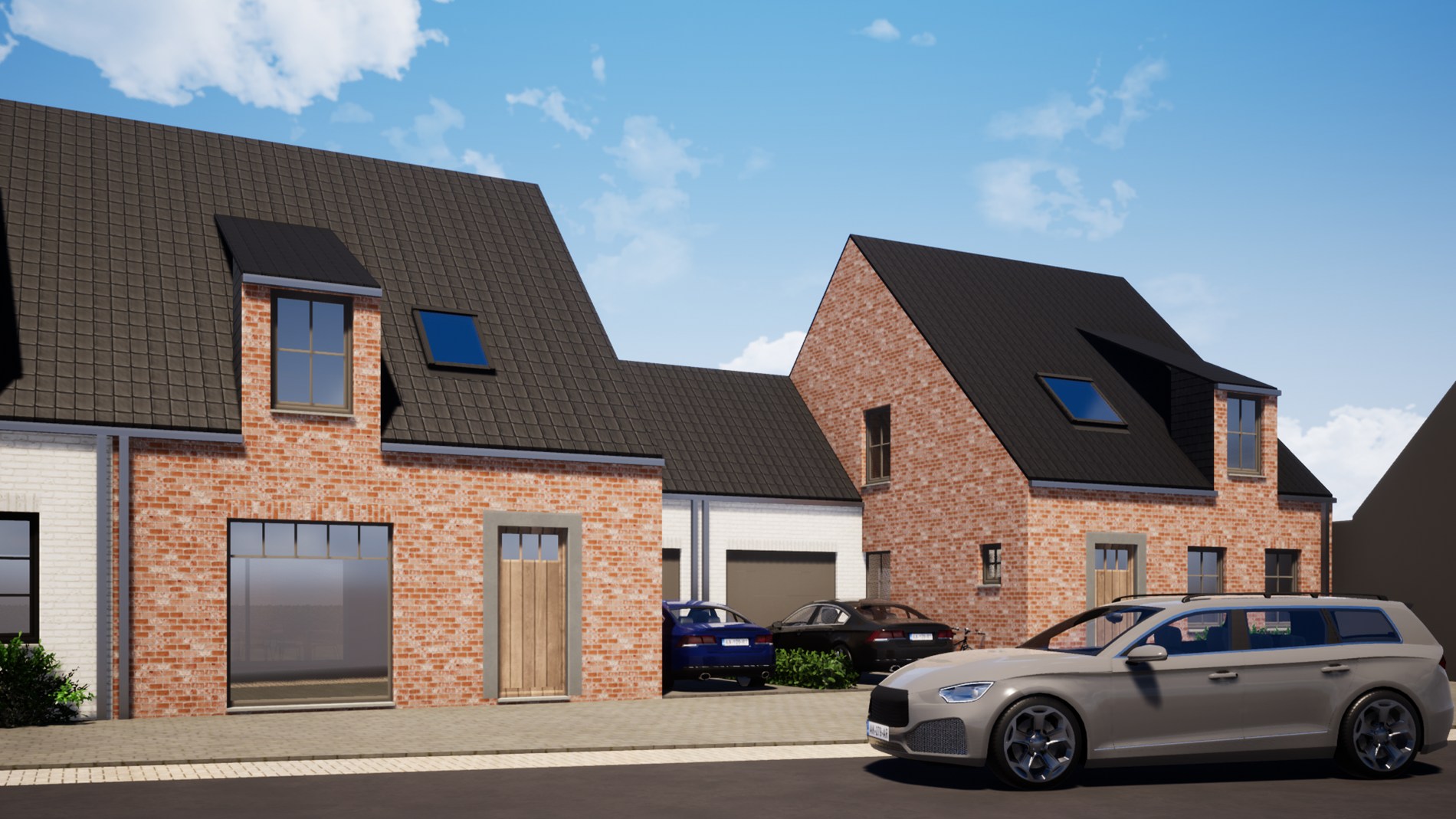 Idyllisch gelegen nieuwbouwwoningen met landelijke verzichten te Alveringem 