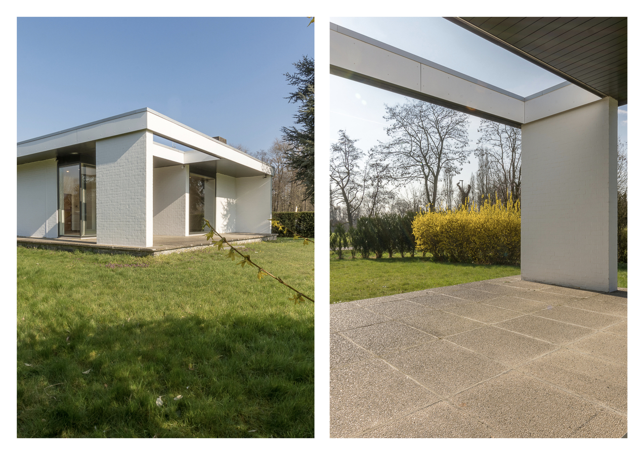 VERKOCHT: Modernistische villa op residentiële ligging te Zwijnaarde 