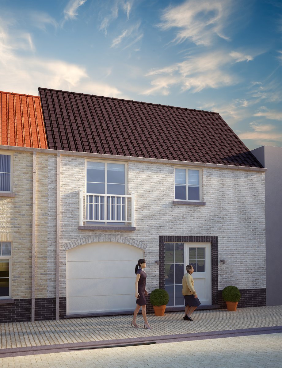 Nieuwbouw in landelijke stijl met 3 slaapkamers en garage in Zevekote 