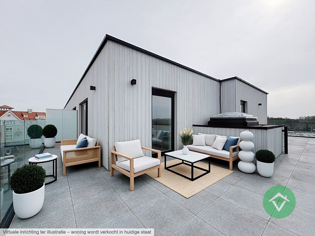 Topper aan de kust: duplex appartement met doorlopend zonneterras 