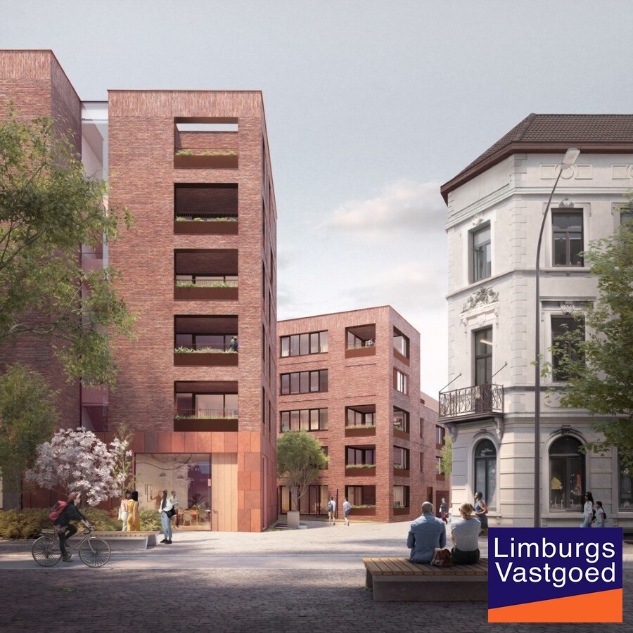 APPARTEMENT F1.04 met 2 terrassen terras, 53m², 1 slaapkamer - Res. B'HIVE ondergrondse staanplaats en bering inbegrepen. 