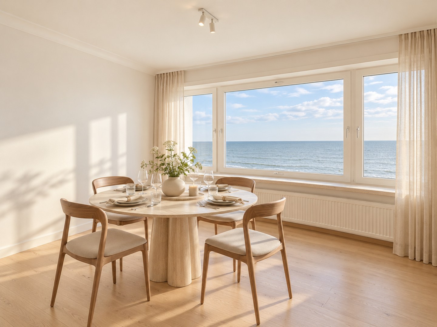 STUDIO À RAFRAÎCHIR AVEC VUE FRONTALE SUR LA MER 