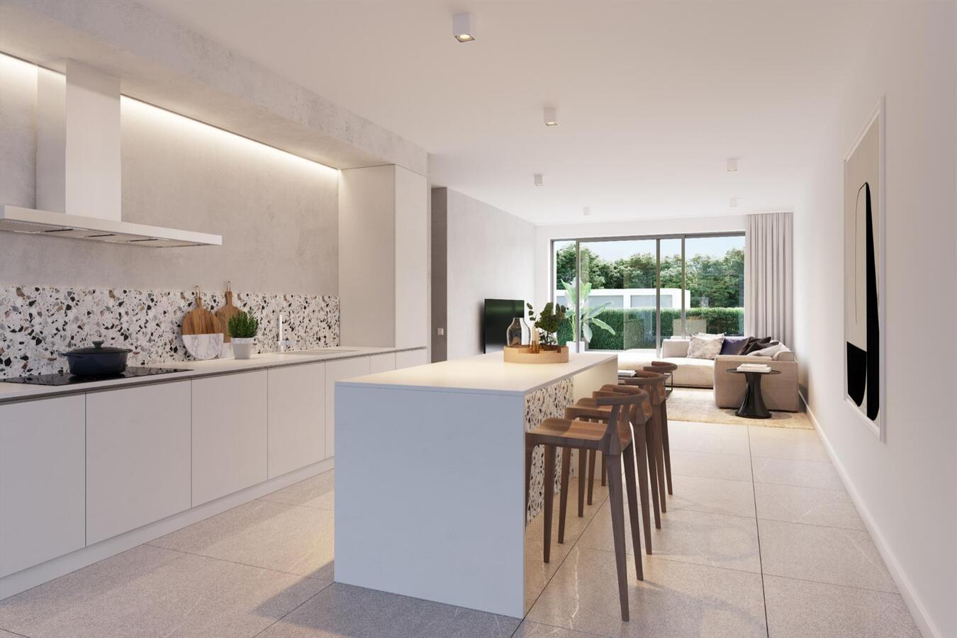 2-slp-appartement op derde verdieping (86 m2 + terras 19 m2).  UNIEK ZICHT !! 