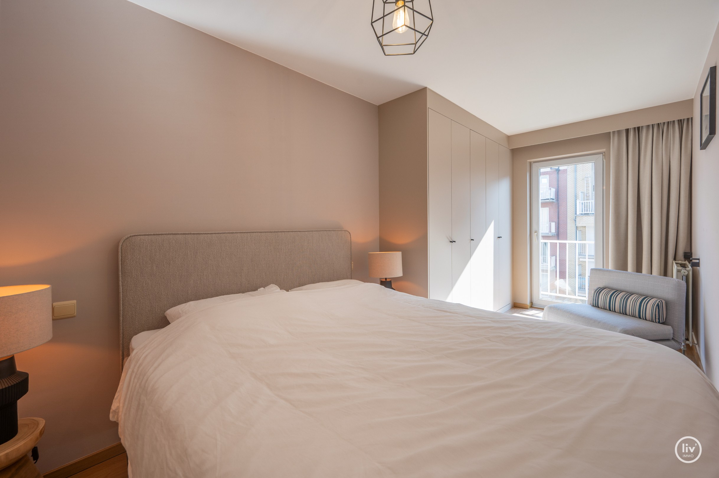 Appartement spacieux et agréable avec 2 chambres à coucher au centre de Knokke 