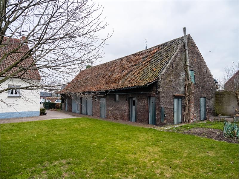 Ruime hoeve met grote schuur en veel potentieel. 