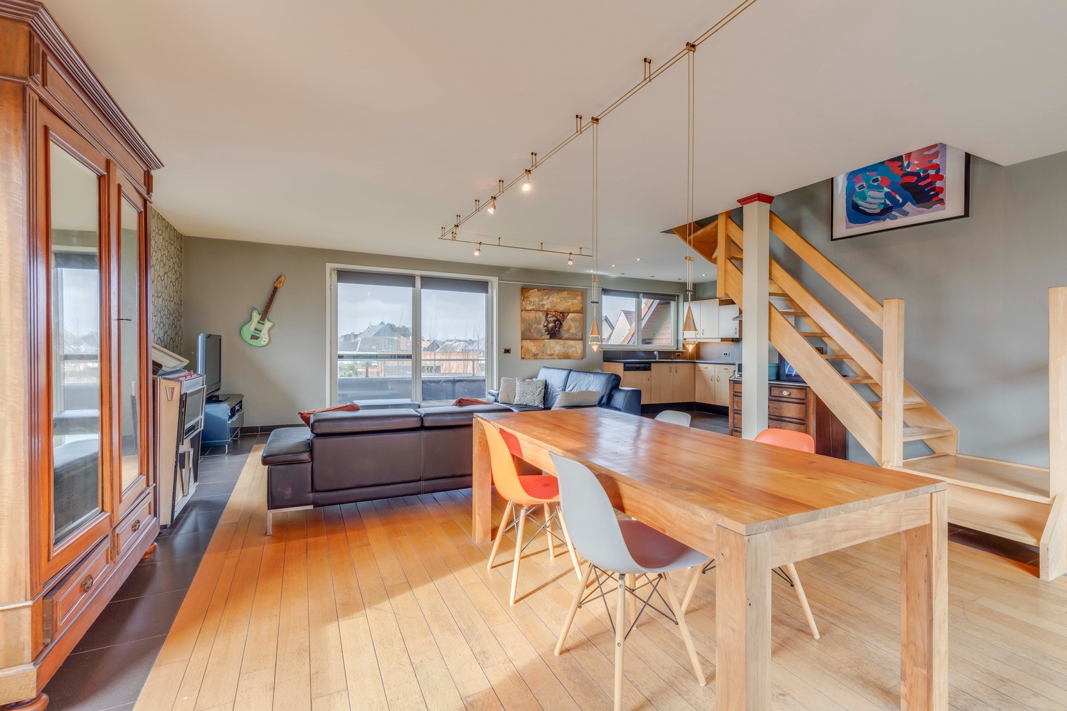 Duplex appartement, 3 slaapkamers en garage hartje Herzele 