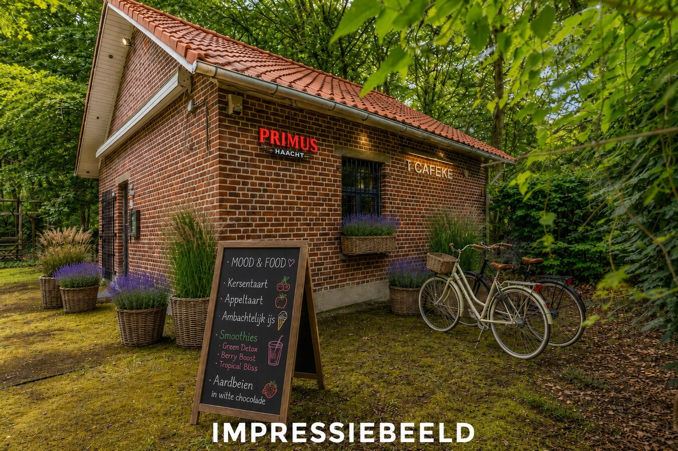 Investeringspand voor een kleinschalig belevingsconcept occasionele binnen-activiteiten conform de geldende vergunningscontext.
