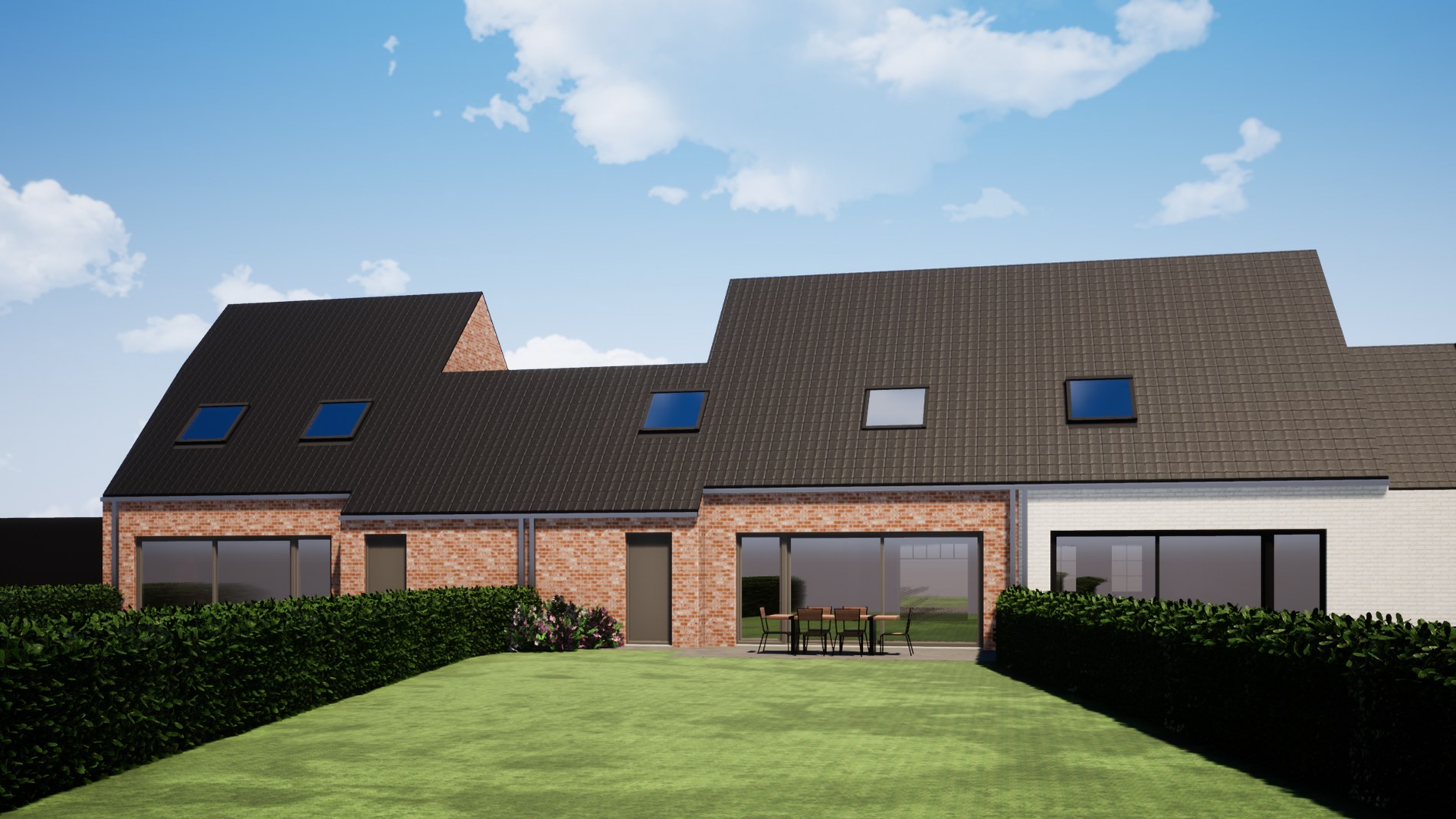 Idyllisch gelegen nieuwbouwwoningen met landelijke verzichten te Alveringem 