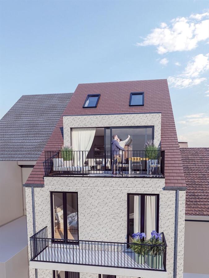 Zeer ruim appartement op de derde verdieping met 2 terrassen 