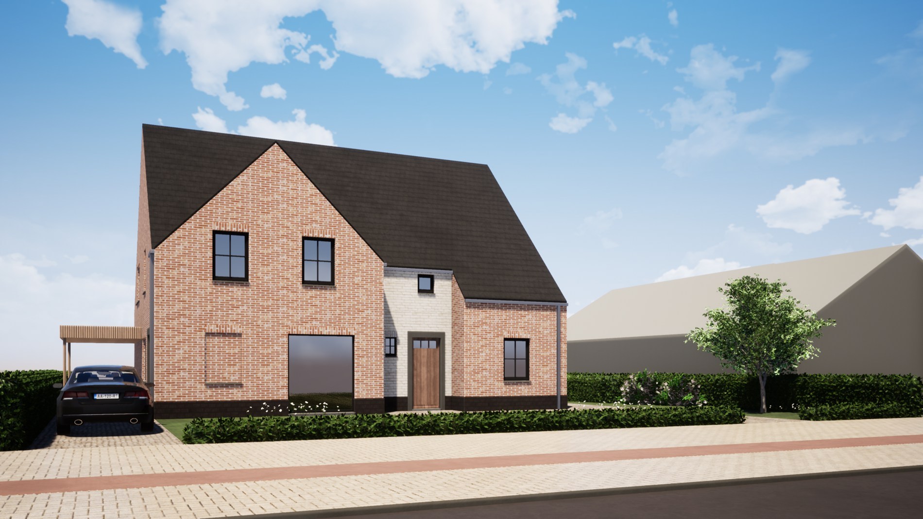 Ruime landelijke nieuwbouwwoning (563 m²) op centrale ligging nabij centrum Zedelgem 