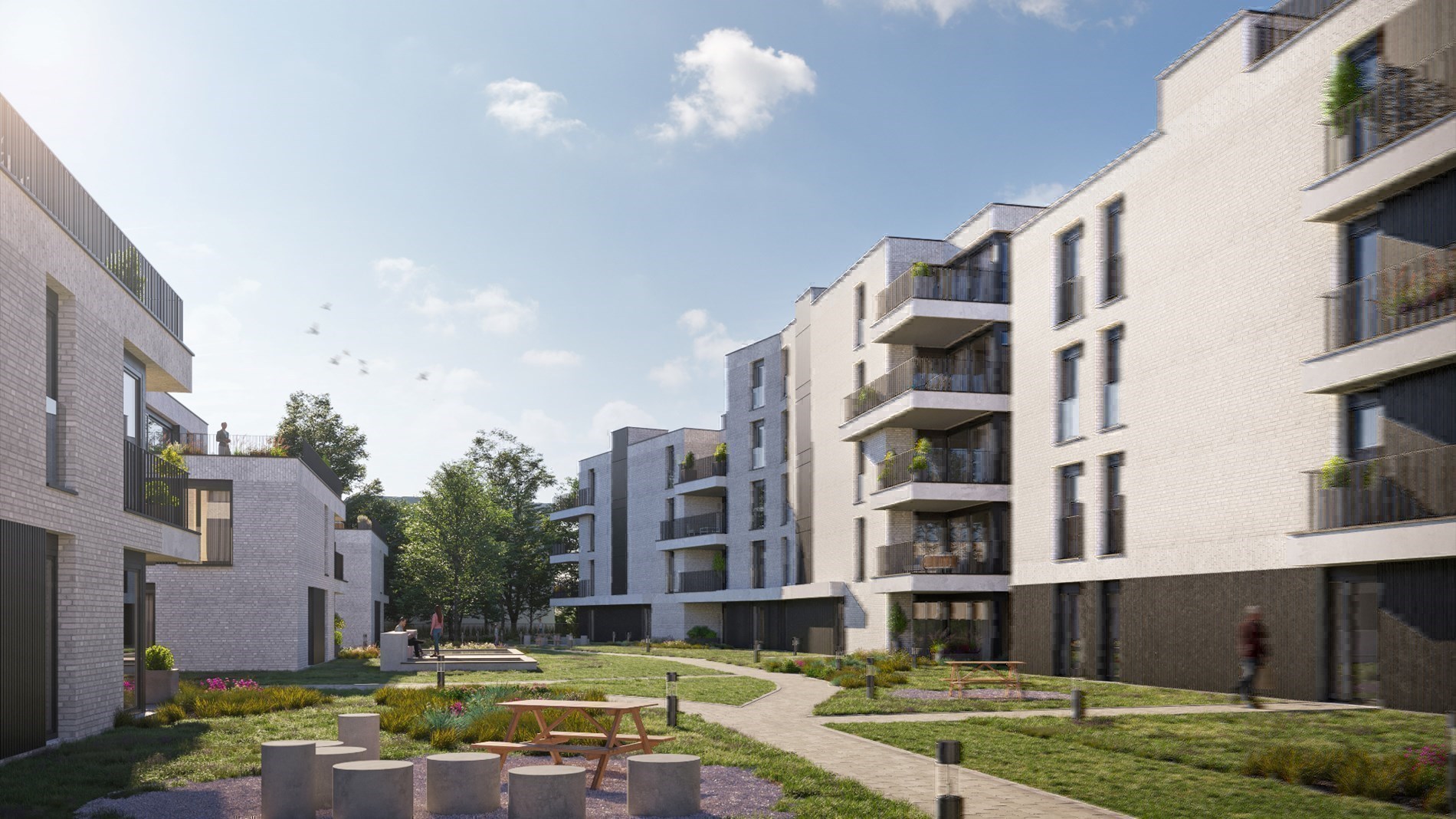 Penthouse op de 2de verdieping van 89,20m² met twee slaapkamers 