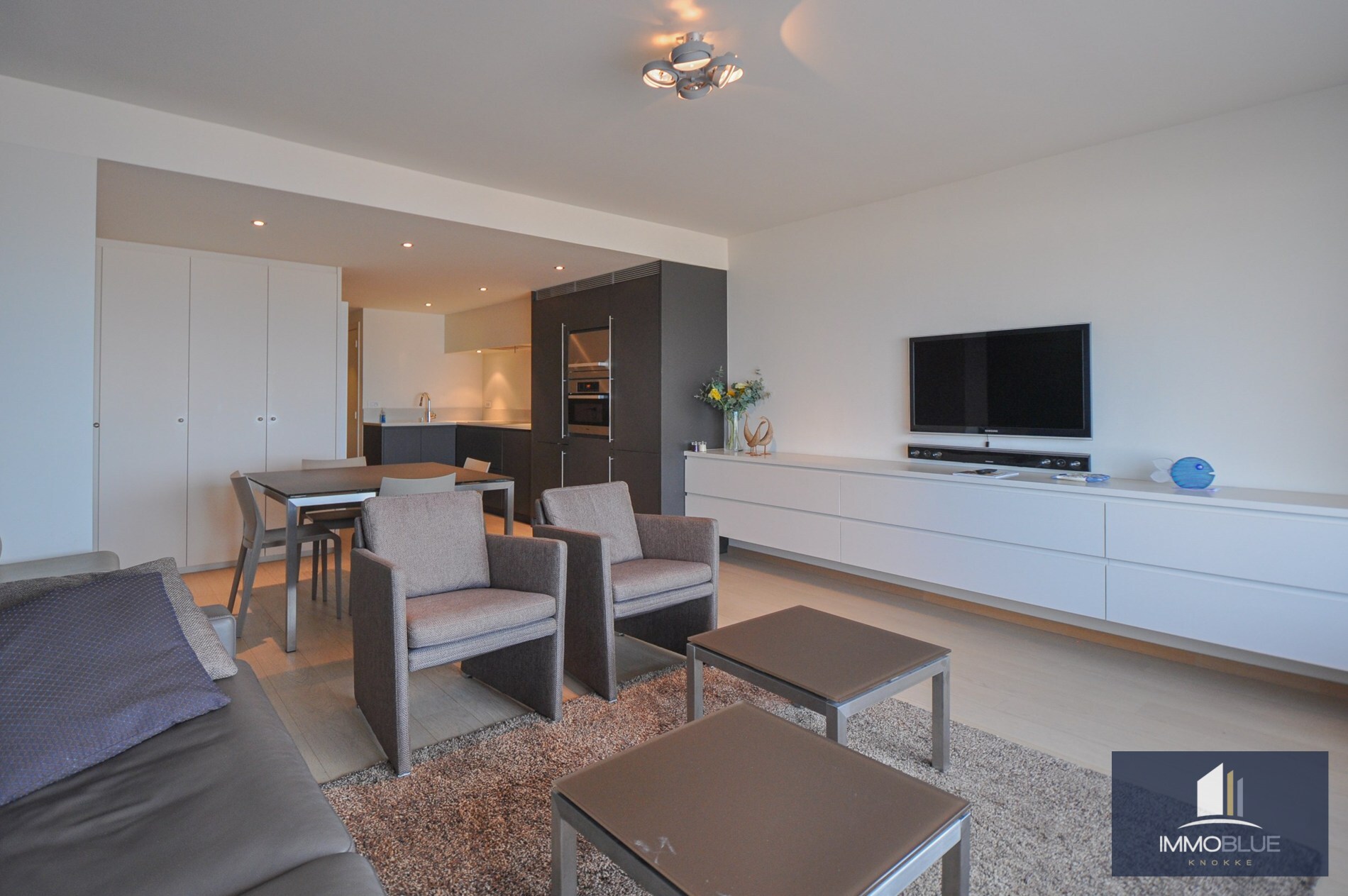 Appartement met frontaal zeezicht gelegen nabij het Driehoeksplein. 