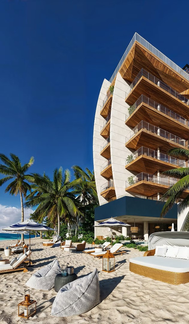 Prachtige villa appartementen direct op het strand van Playa del Carmen 
