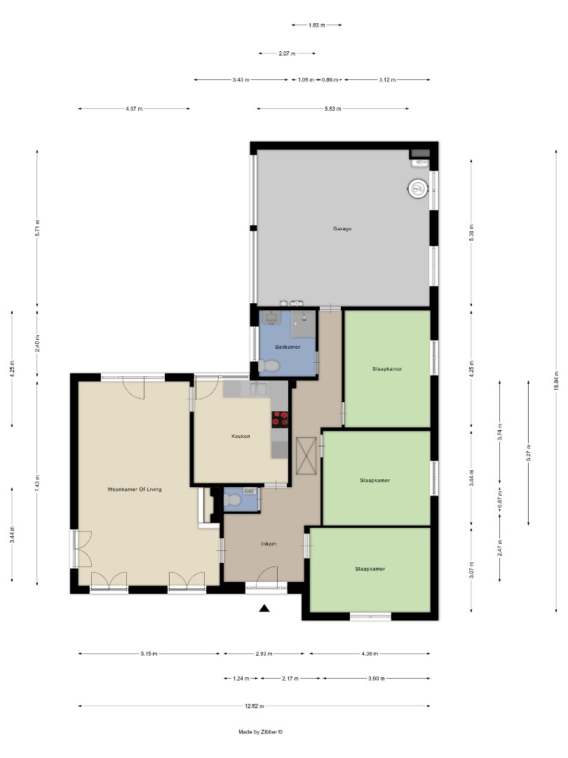Open bebouwing met 3 slaapkamers, tuin en 2 garages op een perceel van 1108 m² in Haasrode! – EPC 363 kWh/m² - bewoonbare opp. 196 m² 