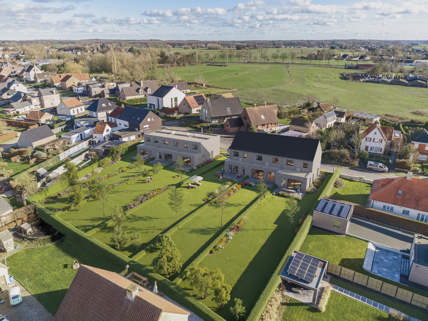 Nieuwbouw met 3 slaapkamers - rustige ligging 