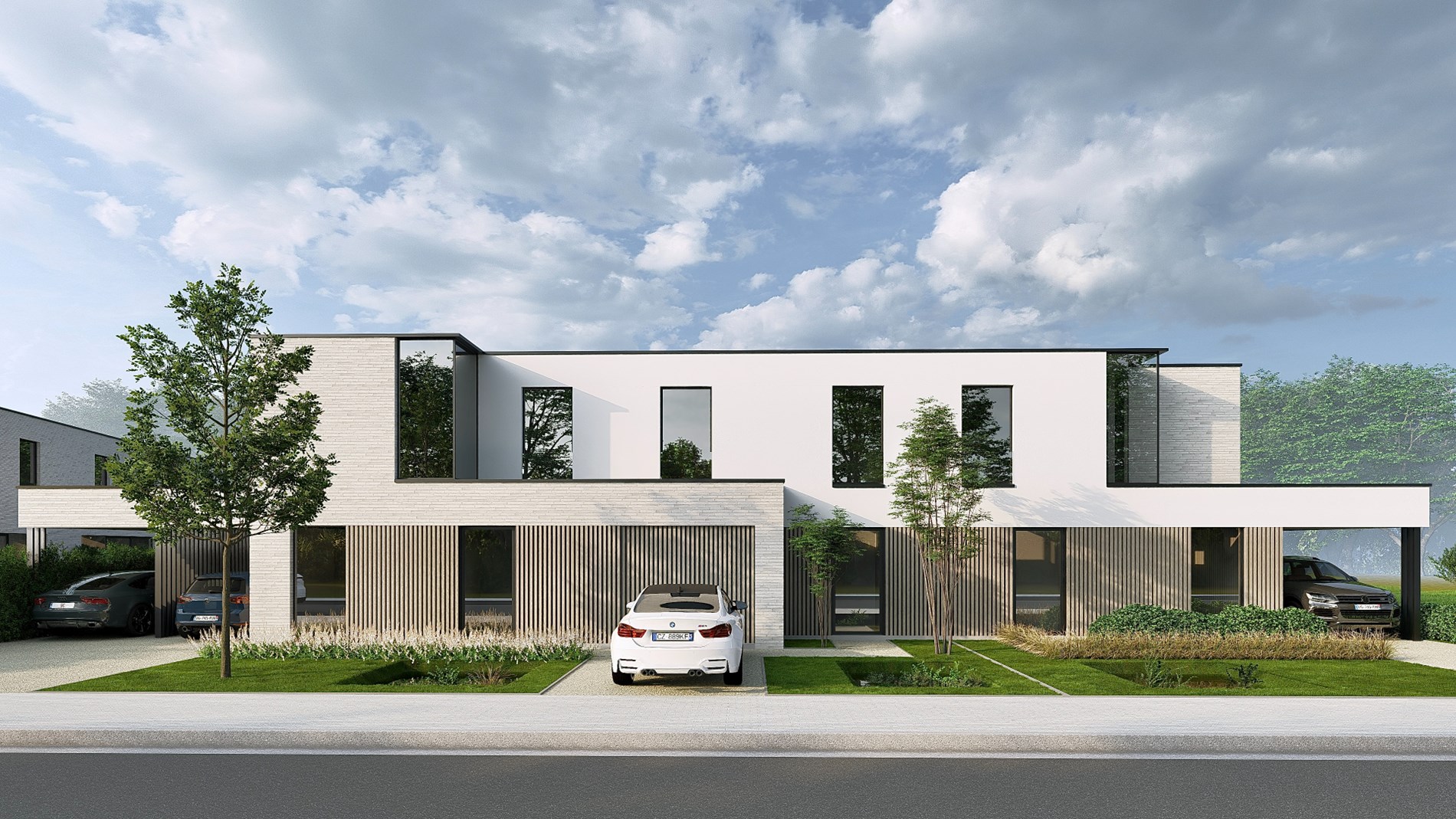 Halfopen nieuwbouwwoning met carport en tuin op 371m² 