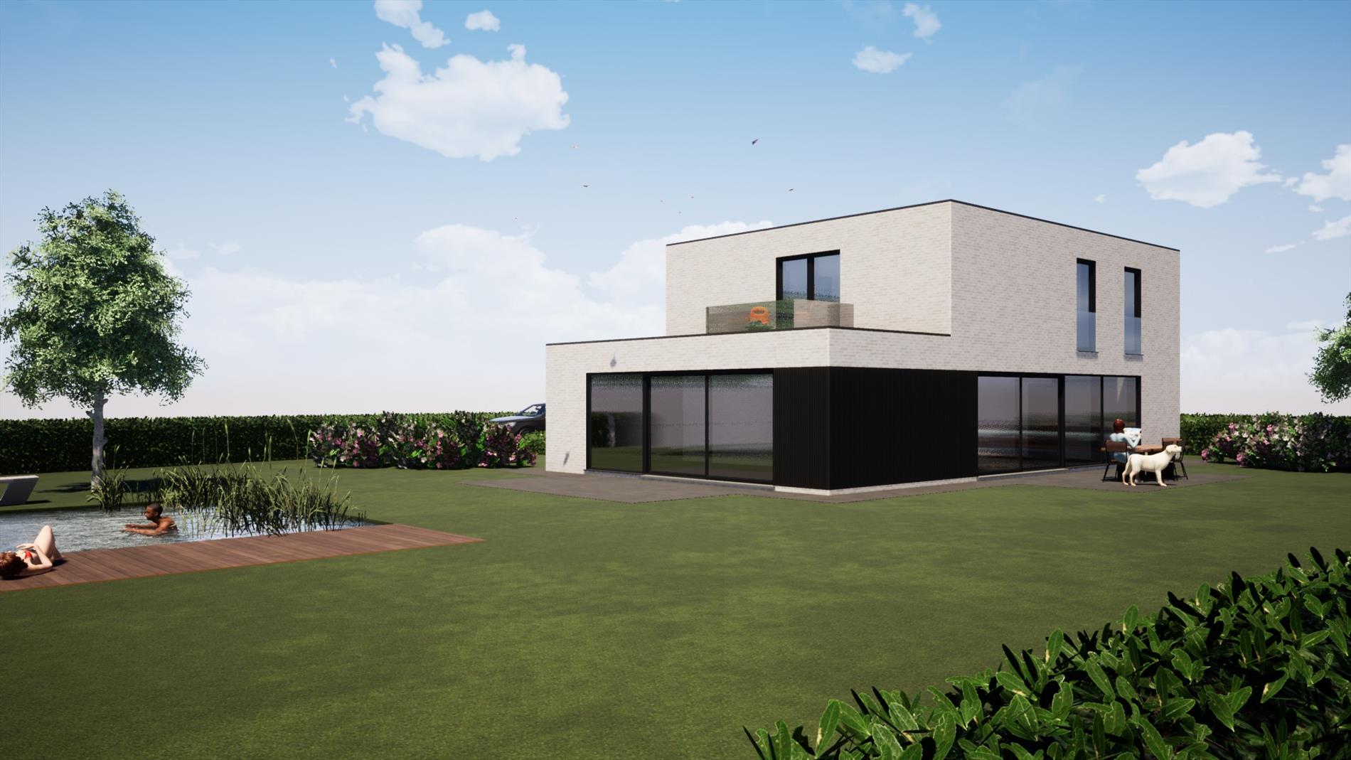 Tijdloze nieuwbouw villa op uiterst ruim perceel te Gistel 