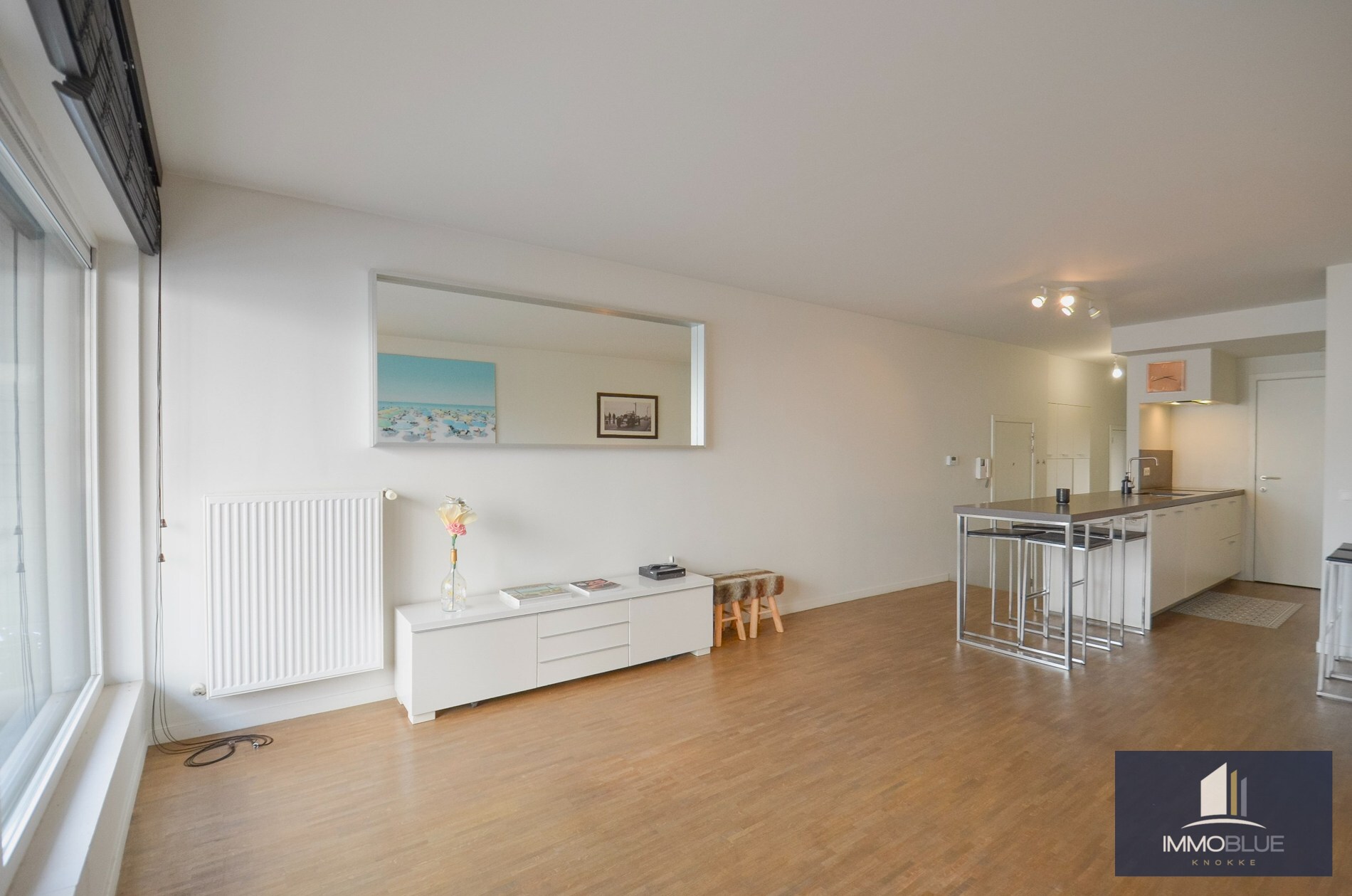 Appartement avec jardin situé au calme, à proximité de l’Avenue du Zoute. 