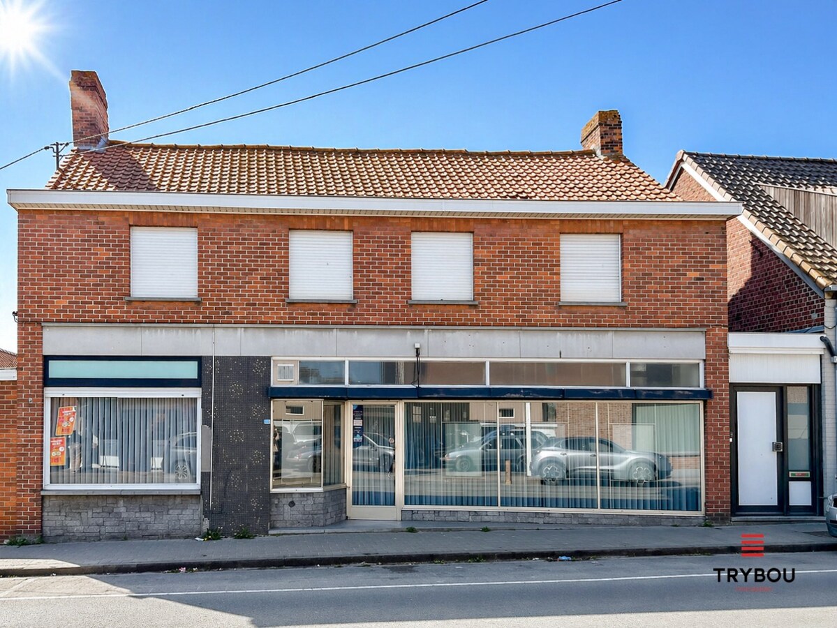 Ruime woning met winkelruimte, loods (optioneel) en garage 