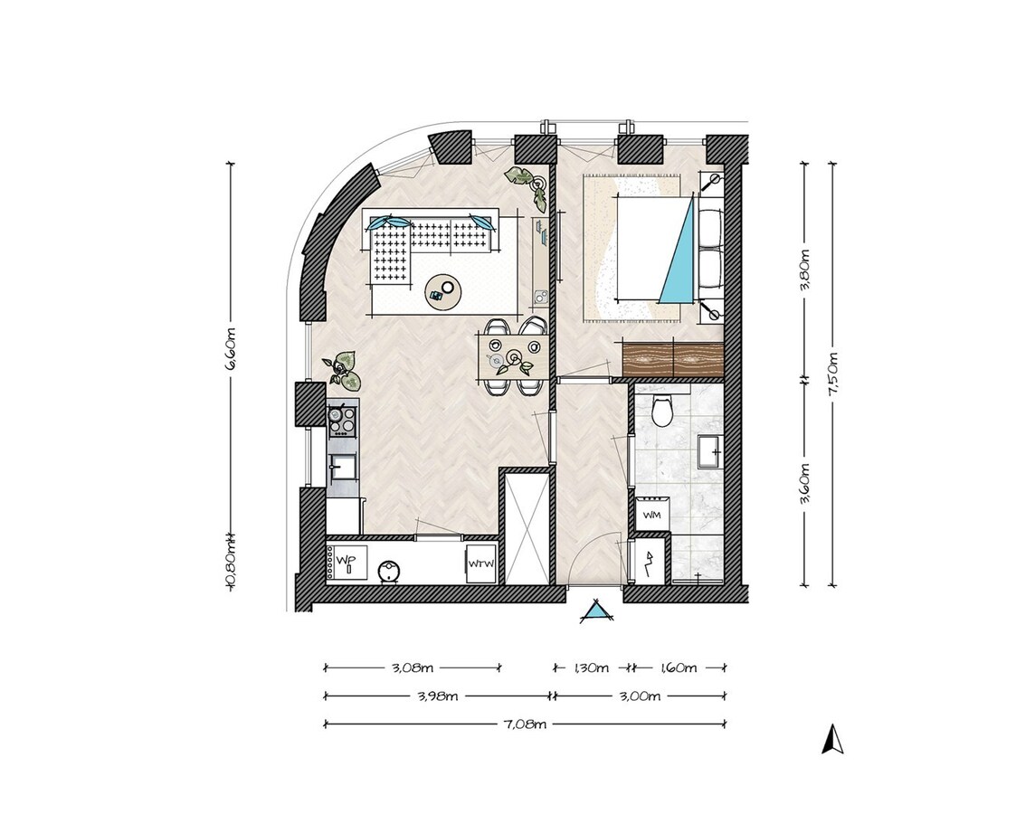TYPE A | LICHT HOEKAPPARTEMENT AAN HET SPOORPARK 