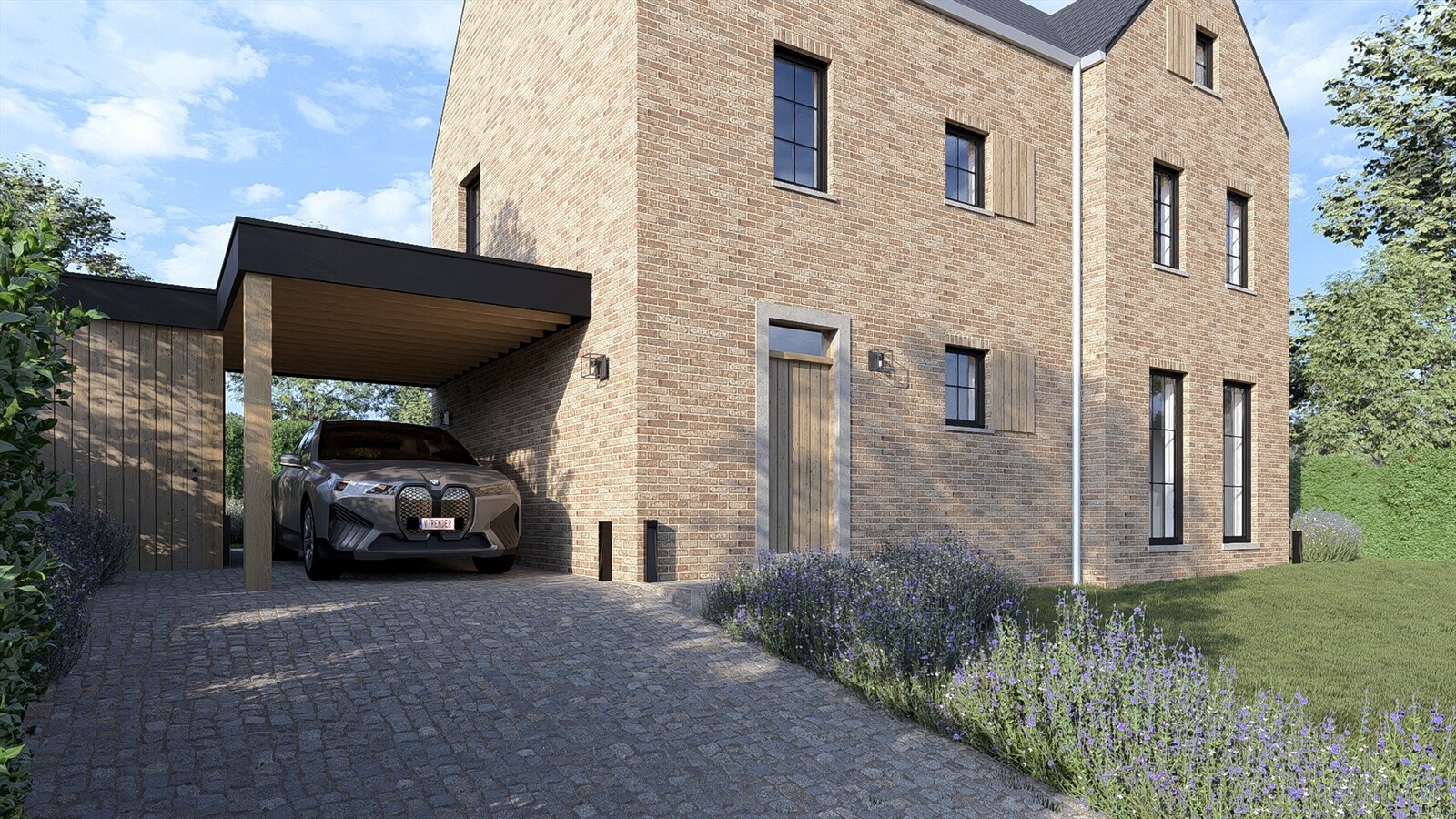 Vrijstaande Bijna Energie Neutrale nieuwbouwwoning op een perceel van 5are3ca op een rustige  doch centrale locatie in Lummen! 