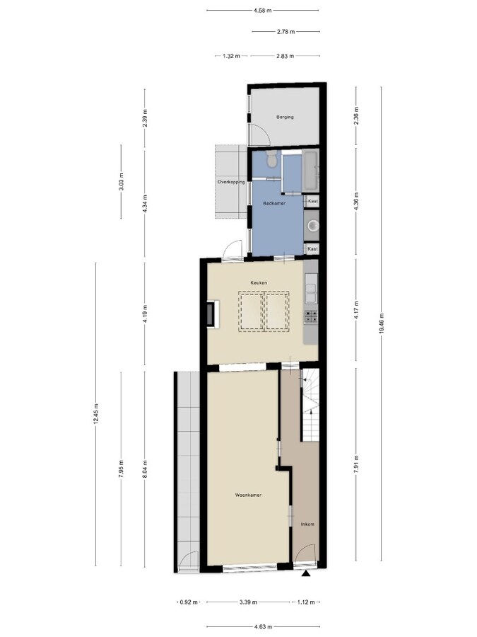 Rijwoning met diepe tuin en extra ingang voor de tuin te Duffel 