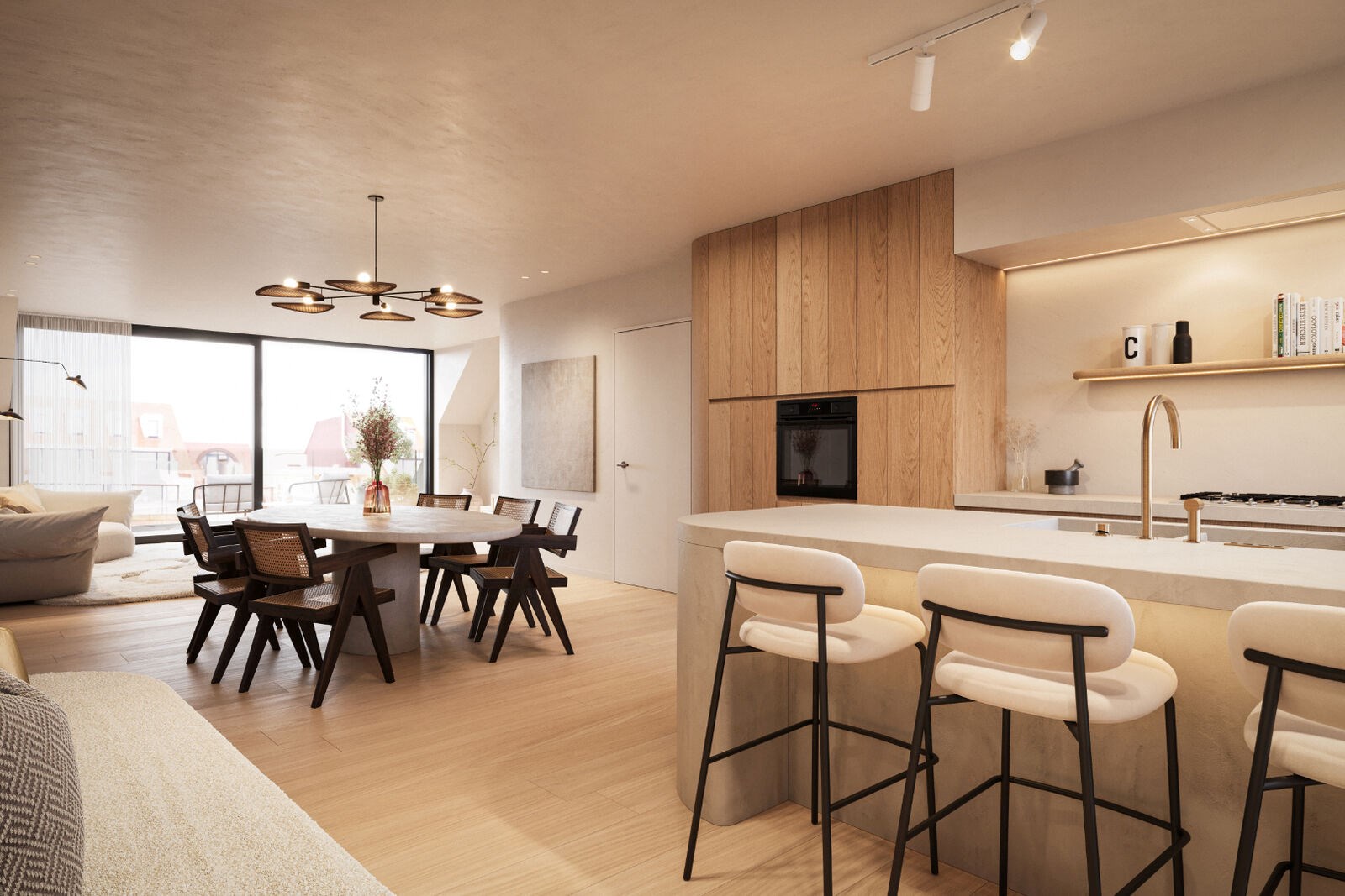 Projet de construction de haute qualité situé du côté ensoleillé de l'avenue Lippens. 