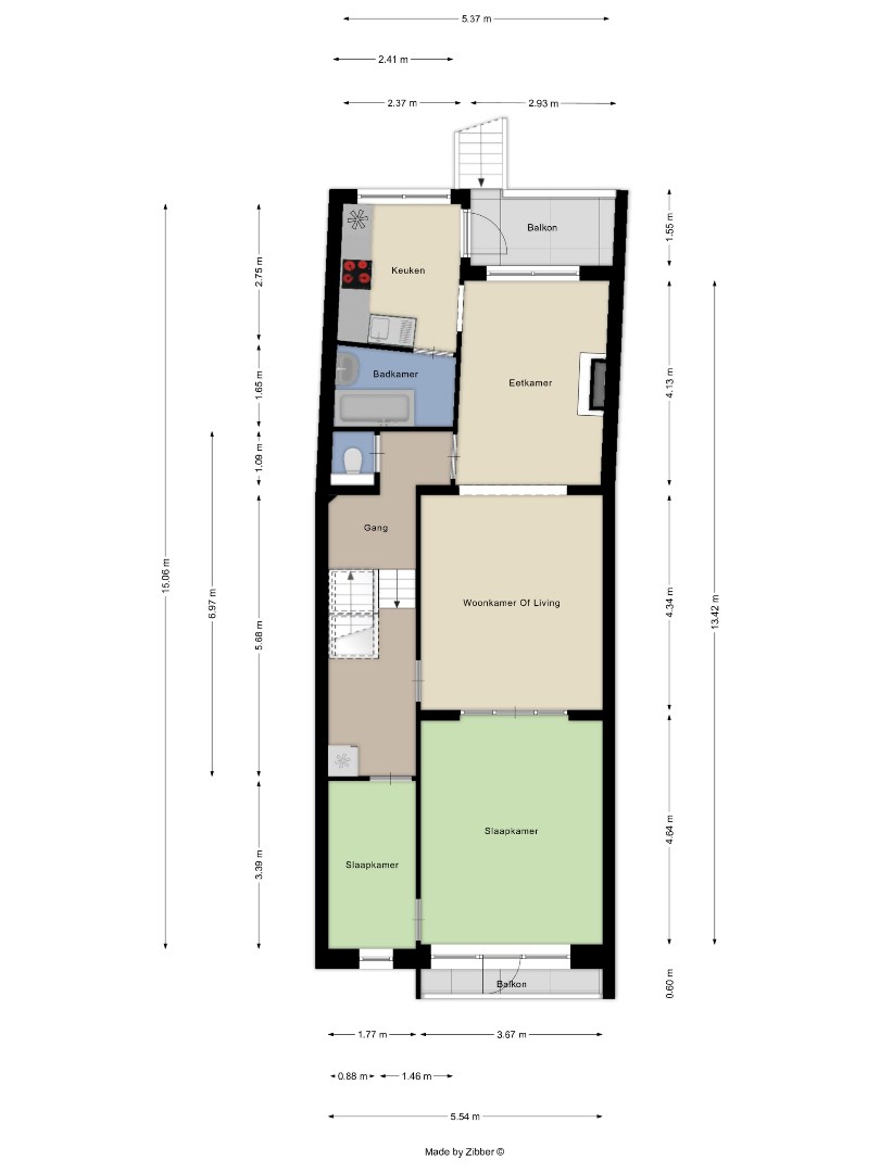 Super gelegen opbrengsteigendom bestaande uit 3 appartementen met tuin in het centrum van Tienen, EPC label C 