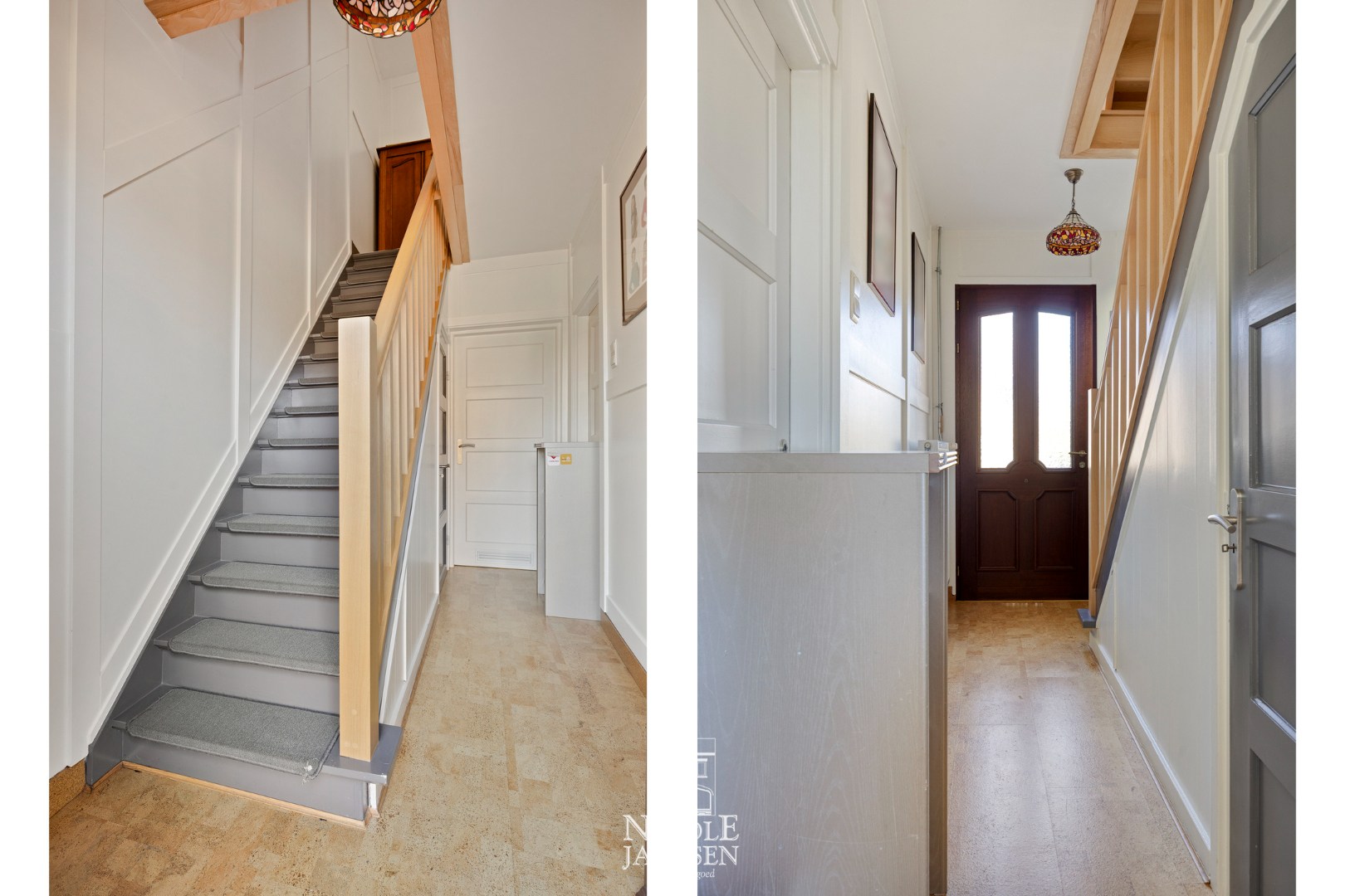 Inkomhal met kurkvloer