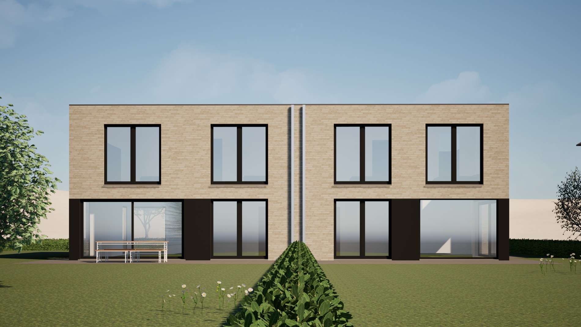 Ruime halfopen bebouwing op 973 m² met landelijke verzichten te Torhout 