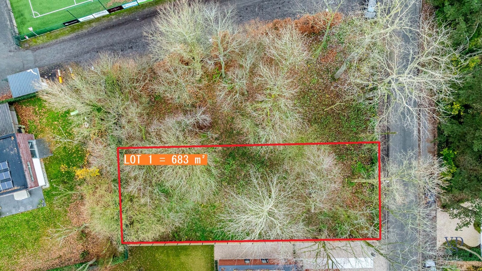 Bouwgrond voor open of halfopen bebouwing. 