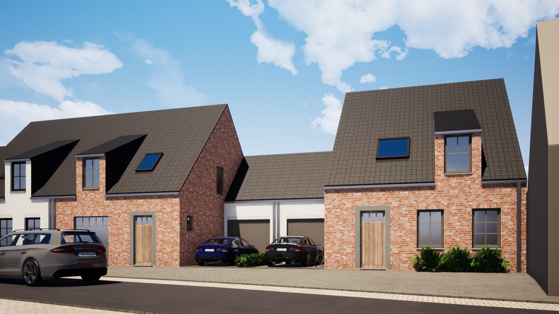 Idyllisch gelegen nieuwbouwwoningen met landelijke verzichten te Alveringem 